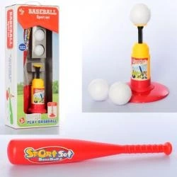 Гра MR 0530 бейсбол, бита, м'яч 3 шт., пусковий пристрій, кор., 24-54-10см.