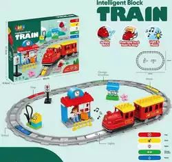 Конструктор-залізниця 5450 (12/2) 55 деталей, підсвічування, звук, в коробці Конструктор-залізниця 5450 (12/2) 55 деталей, підсвічування, звук, в коробці