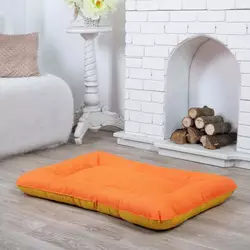 Лежанка для собаки Стайл оранжевая с желтым M - 70 x 50