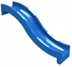 Горка стеклопластиковая KIDIGO Волна  1,2 м (111027)