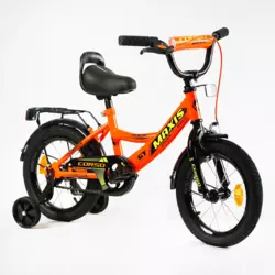 Велосипед 14" дюймів 2-х колісний "CORSO" MAXIS CL-14703 (1) ручне гальмо, дзвіночок, сидіння з ручкою, додаткові колеса, ЗІБРАНИЙ НА 75%, в коробці Велосипед 14" дюймів 2-х колісний "CORSO" MAXIS CL-14703 (1) ручне гальмо, дзвіночок, сидіння з ручкою, додаткові колеса, ЗІБРАНИЙ НА 75%, в коробці