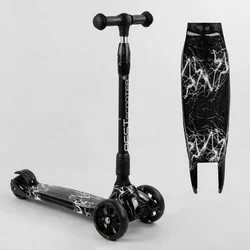 Самокат триколісний Best Scooter 11-505 MAXI (6) складане алюмінієве кермо, 3 колеса PU зі світлом, переднє 130х35 мм, заднє 80х45 мм, в коробці Самокат триколісний Best Scooter 11-505 MAXI (6) складане алюмінієве кермо, 3 колеса PU зі світлом, переднє 130х35 мм, заднє 80х45 мм, в коробці