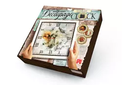 Комплект креативної творчості "Decoupage Clock" з рамкою (10), DKС-01-02