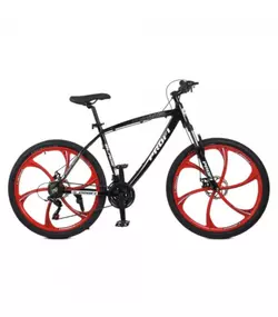 Велосипед 26д. T26BLADE 26.2B (1шт)алюм.рама 19",Shimano 21SP,касета,алюм.DB,магн.диск,чорно-червоний