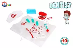 гр Набір стоматолога 7358 (12) ""Technok Toys"", 10 елементів, халат, шапочка, щелепа, інструменти, в пакеті