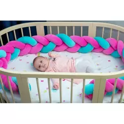 Бортик в кроватку Хатка Косичка Розово-мятный 120 см (одна сторона кроватки) Бортик в кроватку Хатка Косичка Розово-мятный 120 см (одна сторона кроватки)