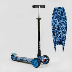 Самокат триколісний MAXI S - 10881 (1) “Best Scooter”, кермо знімне, колеса PU зі світлом, переднє 130х25 мм, задні здвоєні 80х45 мм, в коробці Самокат триколісний MAXI S - 10881 (1) “Best Scooter”, кермо знімне, колеса PU зі світлом, переднє 130х25 мм, задні здвоєні 80х45 мм, в коробці