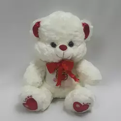 Ведмідь з червоною вишивкою великий 40см Ведмідь з червоною вишивкою великий 40см