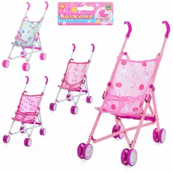 Візок M 5675 UA для ляльки, прогулянкова, тростина, 4 види, кул., 12-65-8 см. Візок M 5675 UA для ляльки, прогулянкова, тростина, 4 види, кул., 12-65-8 см.