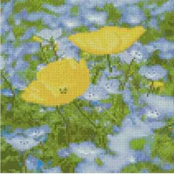 Набір для творчості алмазна картина Жовто-блакитне поле Strateg розміром 30х30 см (CA-0040)