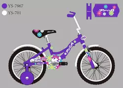 Велосипед дитячий PROF1 18д. Y18303N Blossom, SKD45, бузковий, дзвінок, дод.колеса.