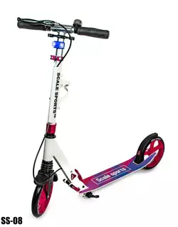 Самокат двухколесный Scale Sports SS-08 Pink Ручной тормоз Led-фонарик Самокат двухколесный Scale Sports SS-08 Pink Ручной тормоз Led-фонарик