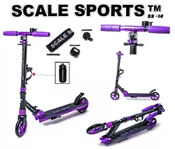 Самокат двухколесный Scale Sports SS-14 Фиолетовый Led-Фонарик Самокат двухколесный Scale Sports SS-14 Фиолетовый Led-Фонарик
