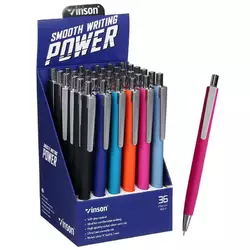 Ручка масляна, автомат.синя, 0.7мм, Арт.N70, Vinson, Імп
