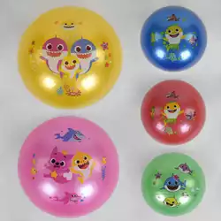 М'яч гумовий С 43307 (500) 5 кольорів, вага 60 грамів, діаметр 18 см, перламутровий