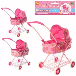 Візок 8826 N для ляльки, класика, люлька (з ручками), кул., 28-70-8 см Візок 8826 N для ляльки, класика, люлька (з ручками), кул., 28-70-8 см