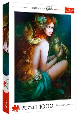 Пазли - (1000 елм.) - "Дівчина з драконом"/ Trefl Пазли - (1000 елм.) - "Дівчина з драконом"/ Trefl