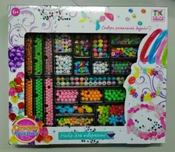 Набір бісеру ТК 1145-09 (48/2) ""TK Group"", шнурки, нитка, в коробці Набір бісеру ТК 1145-09 (48/2) ""TK Group"", шнурки, нитка, в коробці