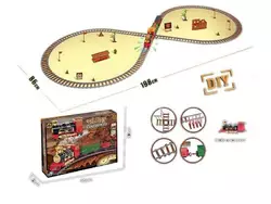 Залізниця GD 205 A (18) 251 деталь, звук, підсвічування, дорожні знаки, наліпки, аксесуари, в коробці Залізниця GD 205 A (18) 251 деталь, звук, підсвічування, дорожні знаки, наліпки, аксесуари, в коробці