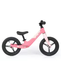 Біговел дитячий PROFI KIDS 12 д. LMG1255-5 гум.колеса, магн.обід, магн.рама, вилка, рожево-білий. Біговел дитячий PROFI KIDS 12 д. LMG1255-5 гум.колеса, магн.обід, магн.рама, вилка, рожево-білий.