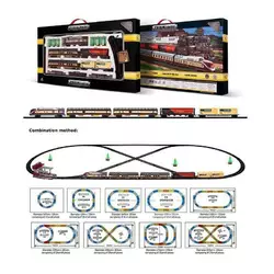 Залізниця 1601 B-1 (12) 5 вагонів, дерева, 3 станції, звук, підсвічування, масштаб 1:87, в коробці Залізниця 1601 B-1 (12) 5 вагонів, дерева, 3 станції, звук, підсвічування, масштаб 1:87, в коробці