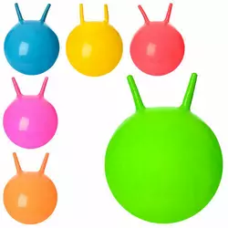 М'яч для фітнесу MS 0938 з ріжками, 6 кольорів, кул., 16-15-3 см.