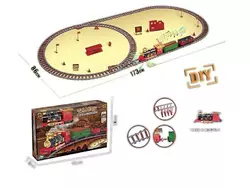 Залізниця GD 207 A (18) 220 деталей, звук, підсвічування, дорожні знаки, наліпки, аксесуари, в коробці Залізниця GD 207 A (18) 220 деталей, звук, підсвічування, дорожні знаки, наліпки, аксесуари, в коробці