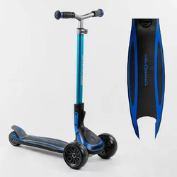 Самокат триколісний Best Scooter G-21102 MAXI (4) складане алюмінієве кермо, передні колеса PU 135х50мм, задні 80х50мм, зі світлом, в коробці Самокат триколісний Best Scooter G-21102 MAXI (4) складане алюмінієве кермо, передні колеса PU 135х50мм, задні 80х50мм, зі світлом, в коробці