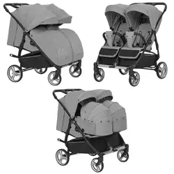Коляска універсальна CARRELLO Connect CRL-5502/1 Ink Grey для двійні,люлька-переноска /1/MOQ Коляска універсальна CARRELLO Connect CRL-5502/1 Ink Grey для двійні,люлька-переноска /1/MOQ