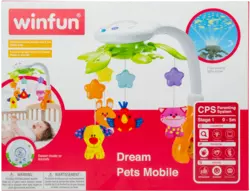 Карусель 0845-NL WinFun  на ліжечко, підвіски плюш , проектор, муз., світло, бат., кор. Карусель 0845-NL WinFun  на ліжечко, підвіски плюш , проектор, муз., світло, бат., кор.