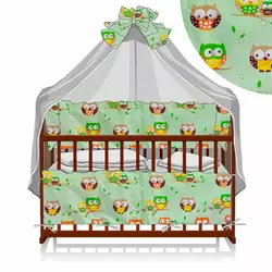 гр Постільний комплект 7 предметів ""Сова"" 2514 - колір салатовий гр Постільний комплект 7 предметів ""Сова"" 2514 - колір салатовий