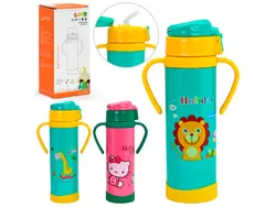 Термос-поїлка дитячий "Holiday" з ручками 500мл MT-4427 Термос-поїлка дитячий "Holiday" з ручками 500мл MT-4427