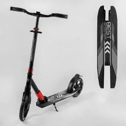 Самокат алюмінієвий ""Best Scooter"" 11391 (2) колеса PU, d переднього колеса - 230мм, d заднього колеса - 215мм, 1 амортизатор передній, в коробці Самокат алюмінієвий ""Best Scooter"" 11391 (2) колеса PU, d переднього колеса - 230мм, d заднього колеса - 215мм, 1 амортизатор передній, в коробці