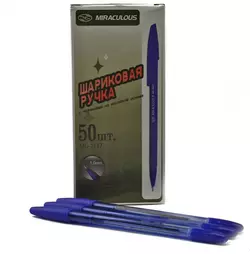 Ручка кулькова №МС-613В син. (Стерж. + Колп.) З рос. Напис. (0,8 * 15,7) см в бум. пач. 50шт Ручка кулькова №МС-613В син. (Стерж. + Колп.) З рос. Напис. (0,8 * 15,7) см в бум. пач. 50шт