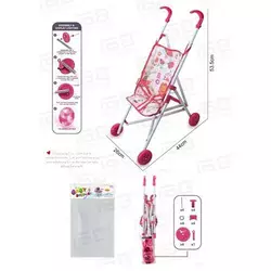 Візок CS7517 для ляльки, тростина, залізна 44-26-53,5 см., колеса світ., бат., кул., 17-70-12 см. Візок CS7517 для ляльки, тростина, залізна 44-26-53,5 см., колеса світ., бат., кул., 17-70-12 см.