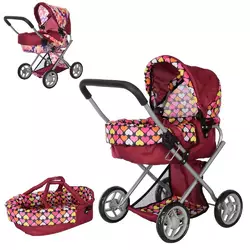 Візок 9369/82100 для ляльки, мет., класика, кошик, 68-61-36 см. Візок 9369/82100 для ляльки, мет., класика, кошик, 68-61-36 см.