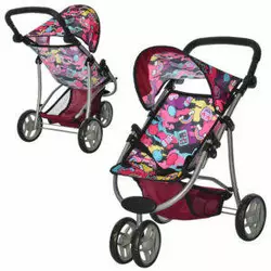 Візок 9671 для ляльки, мет., колеса 3 шт., пер. оберт., регул. ручка, кор., 50-32-11 см. Візок 9671 для ляльки, мет., колеса 3 шт., пер. оберт., регул. ручка, кор., 50-32-11 см.