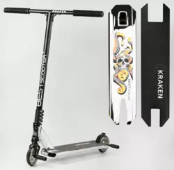 Самокат трюковий KR-82080 Best Scooter (4) "Kraken" HIC-система, ПЕГИ, алюмінієвий диск та дека, АНОДОВАНИЙ, колеса PU 110 мм, ширина керма 58 см Самокат трюковий KR-82080 Best Scooter (4) "Kraken" HIC-система, ПЕГИ, алюмінієвий диск та дека, АНОДОВАНИЙ, колеса PU 110 мм, ширина керма 58 см
