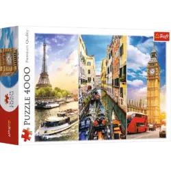 Пазли - (4000 елм.) - "Прогулянка Європою" / Trefl Пазли - (4000 елм.) - "Прогулянка Європою" / Trefl