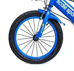 Велосипед 16 "Scale Sports" Синий T13, Ручной и Дисковый Тормоз Велосипед 16 "Scale Sports" Синий T13, Ручной и Дисковый Тормоз