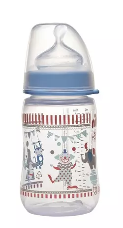 Пляшка 260 мл.з широкою горловиною+соска з широкою шийкою (Система "Actiflex") (хлопчик)