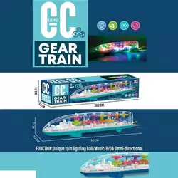 Потяг 999 (96/2) світло, звук, прозорий корпус, шестерні, колесо вільного ходу, на батарейках, у коробці Потяг 999 (96/2) світло, звук, прозорий корпус, шестерні, колесо вільного ходу, на батарейках, у коробці