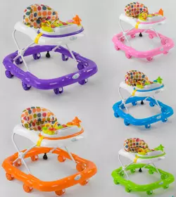 Ходунки Н 28 А (5) JOY, 5 кольорів, муз.панель, пісеньки на рос.мові, в коробці Ходунки Н 28 А (5) JOY, 5 кольорів, муз.панель, пісеньки на рос.мові, в коробці