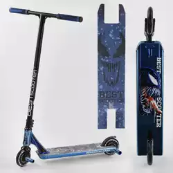 Самокат трюковий 44374 Best Scooter (4) ""SIMBIOTE"" HIC-система, ПЕГИ, алюмінієвий диск і дека, колеса 120 мм PU, ширина керма - 57 см, в коробці Самокат трюковий 44374 Best Scooter (4) ""SIMBIOTE"" HIC-система, ПЕГИ, алюмінієвий диск і дека, колеса 120 мм PU, ширина керма - 57 см, в коробці