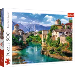 Пазли - (500 елм.) - "Старий міст в Мостарії" / Боснія та Герцеговина / Trefl Пазли - (500 елм.) - "Старий міст в Мостарії" / Боснія та Герцеговина / Trefl