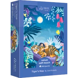 Пазли - (500 елм.) - М'який оксамит: "Дрімота тигра" / Trefl Пазли - (500 елм.) - М'який оксамит: "Дрімота тигра" / Trefl