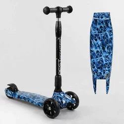Самокат триколісний Best Scooter 24-601 MAXI (6) складане алюмінієве кермо, 3 колеса PU зі світлом, переднє 130х35 мм, заднє 80х45 мм, в коробці Самокат триколісний Best Scooter 24-601 MAXI (6) складане алюмінієве кермо, 3 колеса PU зі світлом, переднє 130х35 мм, заднє 80х45 мм, в коробці