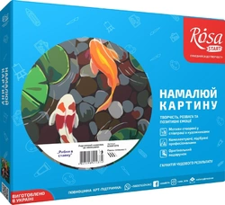 Набор, картина по номерам, "Рыбки в пруду", 35х45см, ROSA START Набор, картина по номерам, "Рыбки в пруду", 35х45см, ROSA START
