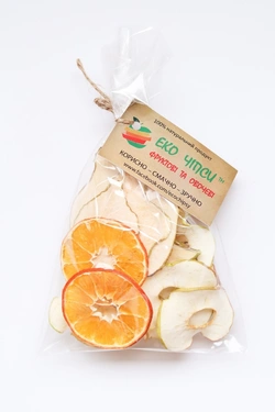 Суміш Еко Чіпсів (яблуко, груша, мандарин), 50 г Суміш Еко Чіпсів (яблуко, груша, мандарин), 50 г