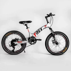 Дитячий спортивний велосипед 20 '' CORSO «T-REX» 64899 (1) магнієва рама, обладнання MicroShift, 7 швидкостей, зібраний на 75% Дитячий спортивний велосипед 20 '' CORSO «T-REX» 64899 (1) магнієва рама, обладнання MicroShift, 7 швидкостей, зібраний на 75%